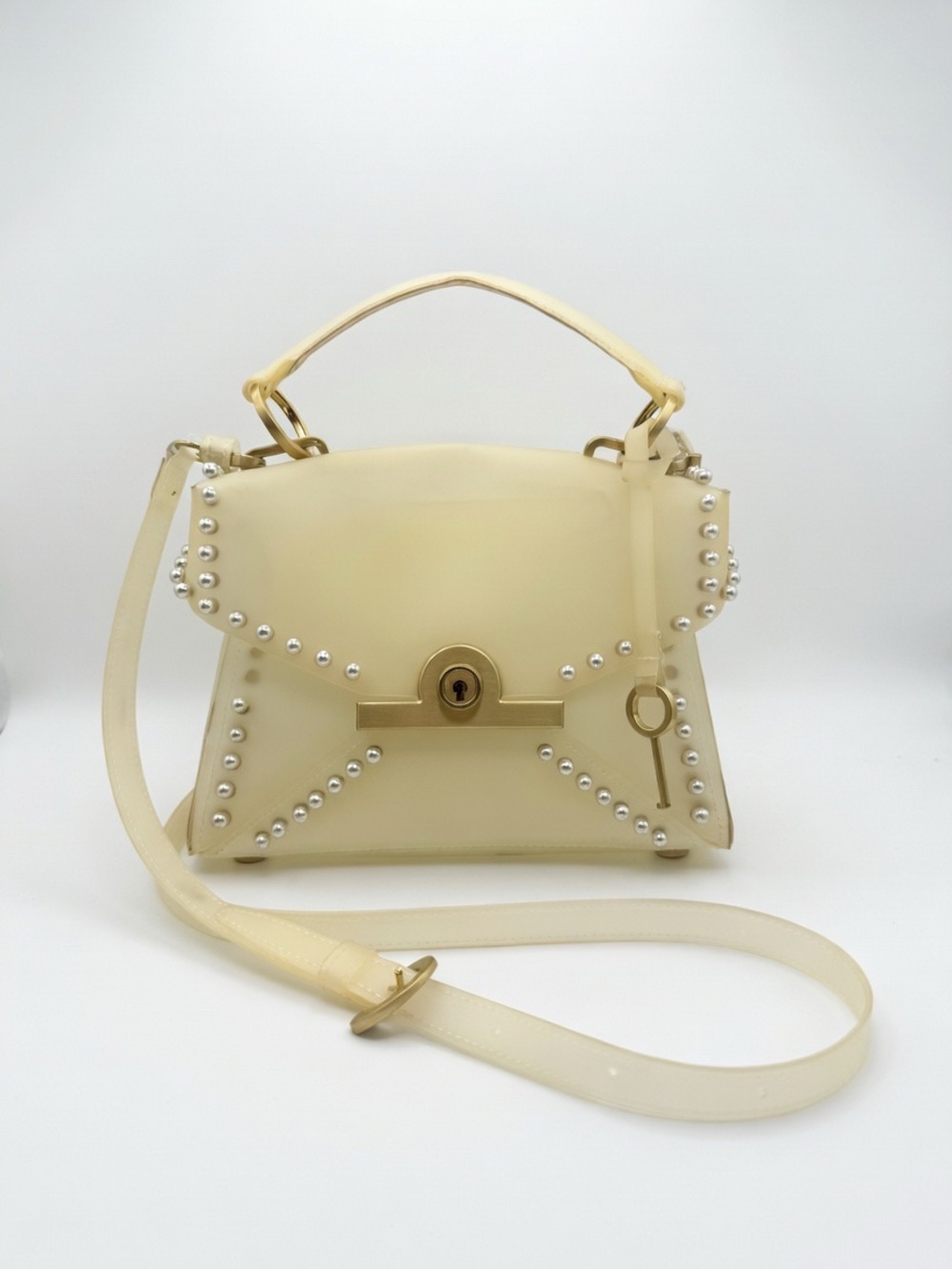 RARE ZAC Zac Posen Belay Mini Crossbody – Frosted PVC Pearl Edition